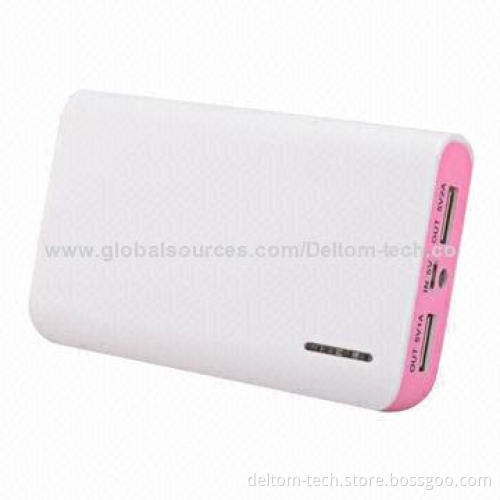 Large Capacity Portable Dual-USB Port Power Banks, Built-in 18650 Battery